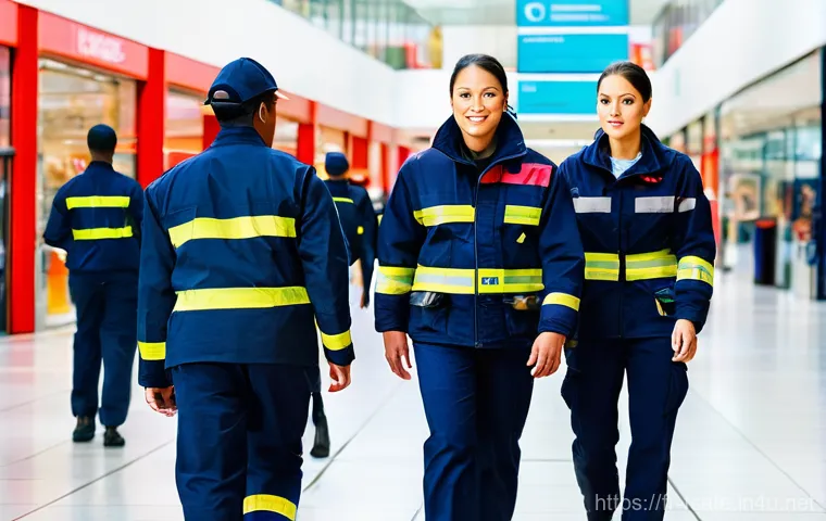 소방안전관리사 경력관리 방법 - **Prompt:** A dynamic scene featuring a diverse team of professional fire safety agents, both male a...